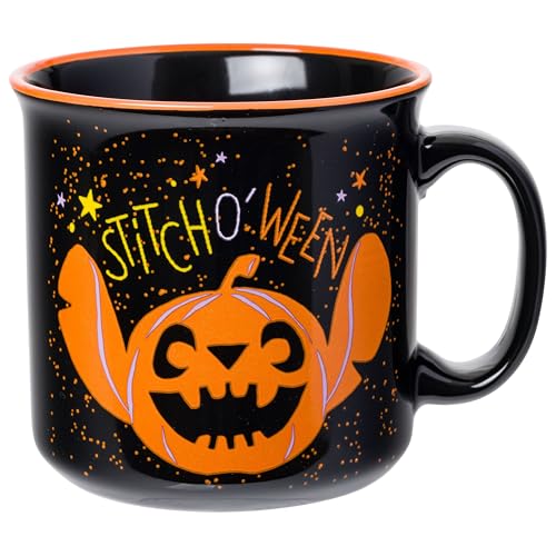 Silver Buffalo Stitch Stitch O Ween Halloween Midnight Squiggles Keramiktasse, 590 ml, Camper Silver Buffalo Stitch Stitch O Ween Halloween Midnight Squiggles Keramiktasse, 590 ml, Camper von Silver Buffalo