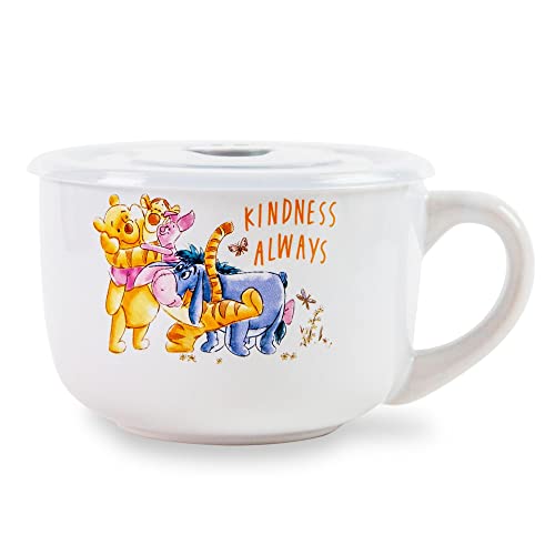 Silver Buffalo Winnie the Pooh We Are Family Keramik-Suppentasse mit belüftetem Kunststoffdeckel, 680 ml von Silver Buffalo