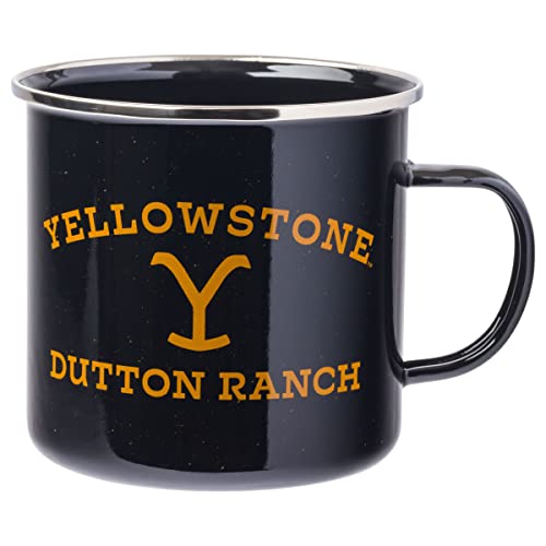 Silver Buffalo Yellowstone Dutton Ranch Becher aus Emaille, 600 ml von Silver Buffalo