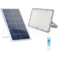 LED-Außenstrahler mit Solarpanel+Batterie+Fernbedienung 100w Ip65 174100 von SILVER ELECTRONICS