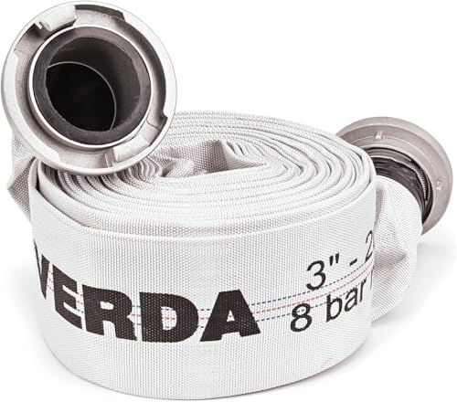 Aluminium Schlauch 2" mit C Storz Flachschlauch Bauschlauch Feuerwehrschlauch 2'' 30m WZ30 von Silver