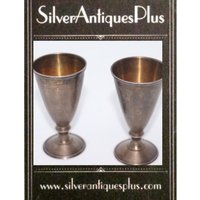 875Er Silber Vergoldete Wodkabecher von SilverAntiquesPlus