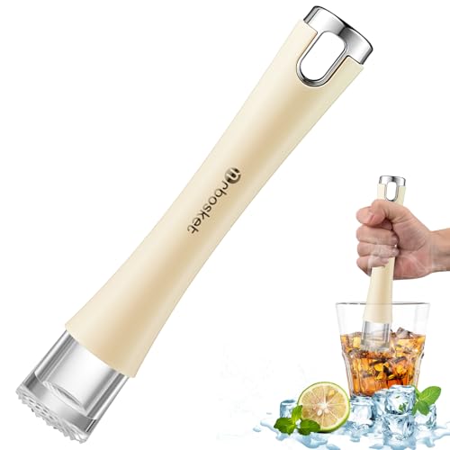 SilverChry Cocktail Stössel, Cocktail Stampfer, Acryl-Spike-Kopf + Aufhängeloch-Design, geeignet für die Herstellung von Mojito, Cocktails und Säften von SilverChry