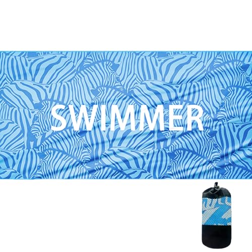 SilverChry Strandtuch Mikrofaser, 160 * 80cm Mikrofaser Handtuch Strand, Strand handtücher schnelltrocknend für Strand, Reisen, Badezimmer, Sauna, Schwimmbad(Zebra) von SilverChry