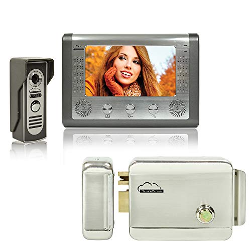 SilverCloud PNI-SC715YR300 Video Interface Kit mit 7-Zoll-LCD-Bildschirm und Elektromagnetischer Verriegelung Grau von PNI