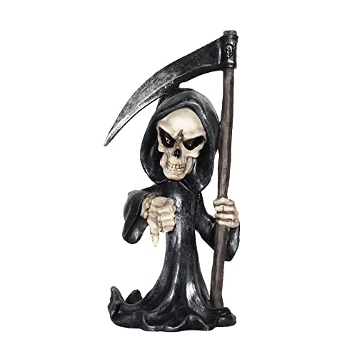 Set 2 STK Reaper mit Sense Gothic Fantasy Horror Halloween Deko Figuren Mittelfinger Sensemann Vater Tod von SilverFox