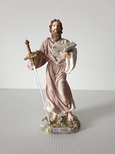 SilverFox Dekofigur Heiliger St. Paul Kirchenfigur Schutzpatron Heiligenfigur Kirche Religion Statue von SilverFox