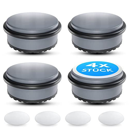 SilverRack® Türstopper Edelstahl Grau [4 Stück] + 4 extra Wand Türstopper - Premium Tür Stopper ohne Bohren 1,1kg - Schwerer Türstopper Boden - 10x4,5cm Door Stopper von SilverRack