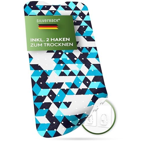 SilverRack Badewannenmatte 100x40 cm (3D Motiv Türkis) - Antirutschmatte Badewanne BPA frei für Kinder und Babys - Duschmatte schimmelresistent & maschinenwaschbar - Boho Badematte von SilverRack