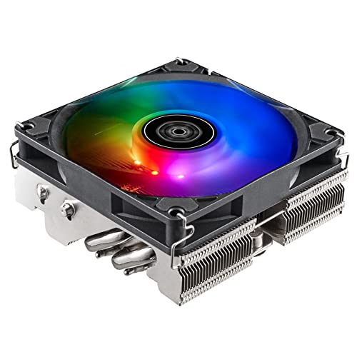 Silverstone Technology SST-HYH90-ARGB - Hydrogon H90 Horizontaler CPU-Kühler mit 4 Wärmerohren und 92-mm-PWM-ARGB-Lüfter von SilverStone Technology