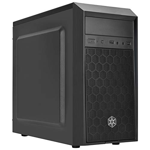 SilverStone SST-PS16B - Precision Mini Tower Micro-ATX Computer Gehäuse, geräuscharm, schwarz von SilverStone