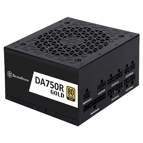 Silverstone SST-DA750R-GM,80-Plus-Gold vollständig modulares ATX-Netzteil, 750W, ATX 3,0 & PCIe 5,0 von SilverStone