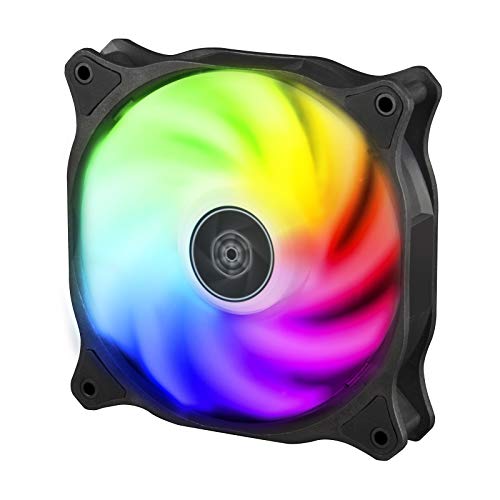 SilverStone Technology SST-AB120R-ARGB - Air Blazer Computergehäuse-Lüfter 120 mm, Flüssigkeitslager, transparente Lüfterblätter mit schwarzem Rahmen, hoher Luftdurchsatz, adressierbares RGB 90185 von SilverStone