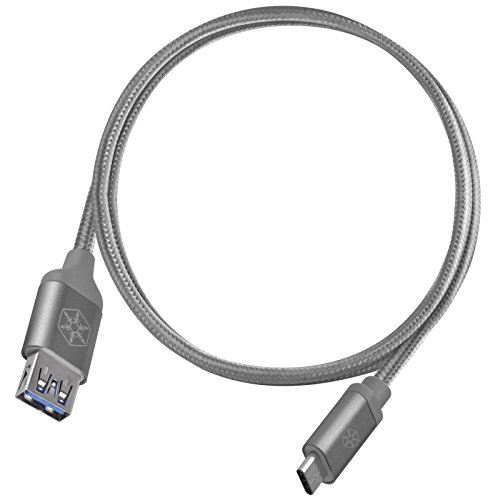 SilverStone SST-CPU05C-500 - Reversible USB Kabel, Typ C auf Typ A, extrem haltbar durch Mantel aus Nylongeflecht, High Speed Aufladung und Datensynchronisierung, 0.5 meter, kohlegrau SilverStone SST-CPU05C-500 - Reversible USB Kabel, Typ C auf Typ A, extrem haltbar durch Mantel aus Nylongeflecht, High Speed Aufladung und Datensynchronisierung, 0.5 meter, kohlegrau von SilverStone Technology