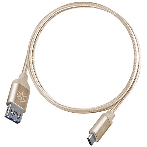 SilverStone SST-CPU05G-500 - Reversible USB Kabel, Typ C auf Typ A, extrem haltbar durch Mantel aus Nylongeflecht, High Speed Aufladung und Datensynchronisierung, 0.5 meter, gold SilverStone SST-CPU05G-500 - Reversible USB Kabel, Typ C auf Typ A, extrem haltbar durch Mantel aus Nylongeflecht, High Speed Aufladung und Datensynchronisierung, 0.5 meter, gold von SilverStone
