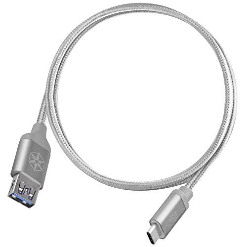 SilverStone SST-CPU05S-500 - Reversible USB Kabel, Typ C auf Typ A, extrem haltbar durch Mantel aus Nylongeflecht, High Speed Aufladung und Datensynchronisierung, 0.5 meter, silber SilverStone SST-CPU05S-500 - Reversible USB Kabel, Typ C auf Typ A, extrem haltbar durch Mantel aus Nylongeflecht, High Speed Aufladung und Datensynchronisierung, 0.5 meter, silber von SilverStone
