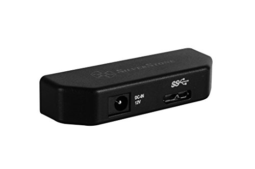 SilverStone SST-EP02 - USB 3.0 zu SATA-Adapter für 2,5"/3,5" SATA-HDDs oder SSDs, schwarz von SilverStone