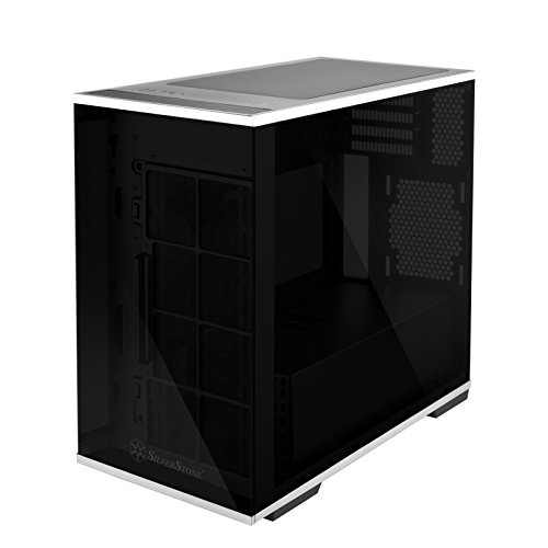 SilverStone SST-LD01B - Lucid Serie Mini Tower Micro ATX Computer Gehäuse, 3x Seitenteil aus gehärtetem Glas von SilverStone Technology