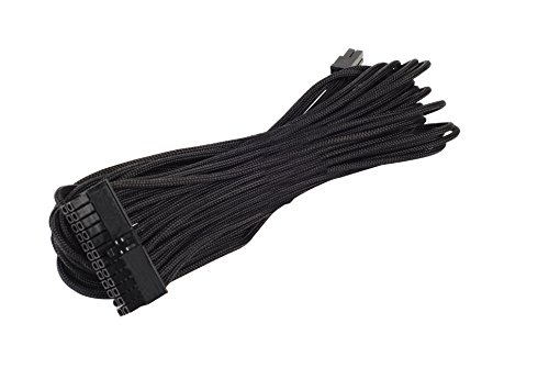 SilverStone SST-PP06B-MB55 - Netzteilkabel 55cm Motherboard 24pin(20+4) gesleevt, schwarz von SilverStone