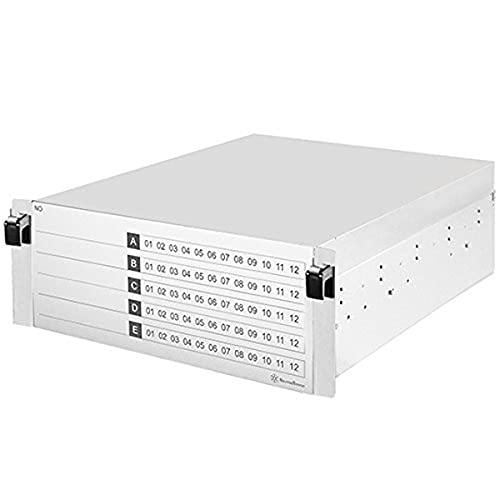 SilverStone SST-RMB41 - 4U Datenträgeraufbewahrungsschrank für bis zu 60x 2,5" HDDs oder SSDs mit antistatischer und stoßsicherer Polsterung aus Polyethylen, Silber von SilverStone Technology