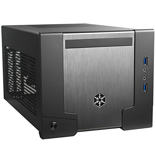 SilverStone SST-SG07B-W USB 3.0 - Sugo Mini-ITX kompaktes Cube Gehäuse mit 600W Netzteil und Fenster, schwarz von SilverStone Technology