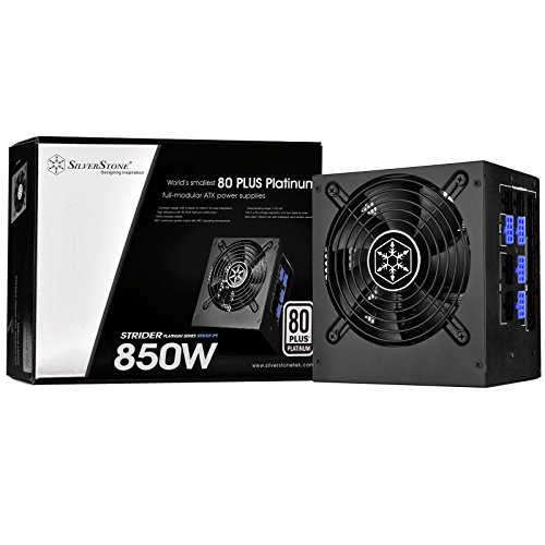 SilverStone SST-ST85F-PT - Strider Platinum Serie, 850W 80 Plus Platinum ATX flüsterleises PC-Netzteil mit 120 mm-Lüfter, 100% modular von SilverStone
