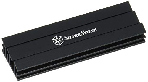 SilverStone SST-TP02-M2 - M.2 Kühlset für M.2 SSD bis zu 80 mm Länge, Aluminum, Schwarz von SilverStone