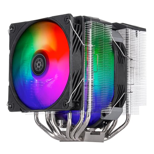 SilverStone Technology Hydrogon D140 ARGB Hochleistungsfähiger Dual-Tower-CPU-Kühler mit sechs Kupferwärmerohren und dualen ARGB-Lüftern SST-HYD140-ARGB von SilverStone Technology