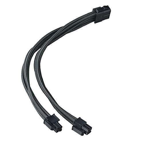 SilverStone Technology PP07E Verlängerungsstromkabel 8 Pin 4+4 CPU EPS 300mm 18 AWG SST-PP07E-EPS8B Schwarz von SilverStone Technology