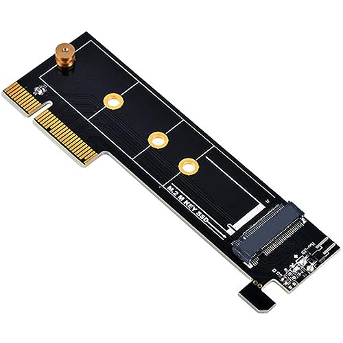 SilverStone Technology SST-ECM25-V2-PCI-E Erweiterungskarte SuperSpeed, PCI Express x4 auf M.2 (NVMe SSD NGFF), PCIe CLKREQ-Funktion, Schwarz von SilverStone