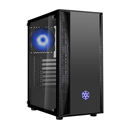 SilverStone Technology FARA B1 RGB - FARA Tower ATX Gaming Computer Gehäuse, Elegantes Zuluftdesign, Seitenteil aus gehärtetem Glas, schwarz, SST-FAB1B-RGB von SilverStone