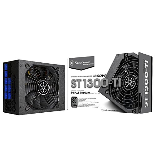 SilverStone Technology ST1300-TI, Vollständig modulares 80-Plus-Titanium-ATX-Netzteil mit 1300W, SST-ST1300-TI v2.0 von SilverStone Technology