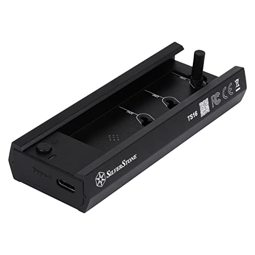SilverStone Technology TS16, Externe 10-Gb s-SuperSpeed-USB-C-3.2-Gen-2-zu-NVMe SATA-M.2-SSD-Dockingstation, die kein Werkzeug erfordert, SST-TS16 schwarz SilverStone Technology TS16, Externe 10-Gb s-SuperSpeed-USB-C-3.2-Gen-2-zu-NVMe SATA-M.2-SSD-Dockingstation, die kein Werkzeug erfordert, SST-TS16 schwarz von SilverStone