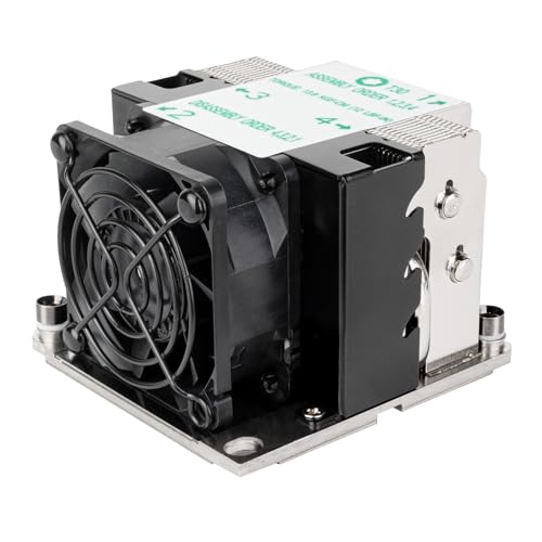 SilverStone Technology XE02-3647S, 2U SFF Server/Workstation CPU Kühler für Intel LGA 3647 Square Sockel, SST-XE02-3647SB (Schwarz+Schwarz) von SilverStone