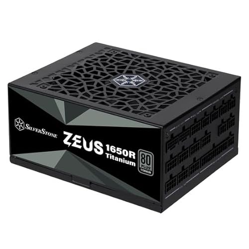 SilverStone Technology Zeus 1650R Titanium, 80 PLUS-Titanium-1650-W-ATX-3.1- und vollständig modulares PCIe-5-ATX-Netzteil, SST-ZU1650R-TM von SilverStone Technology