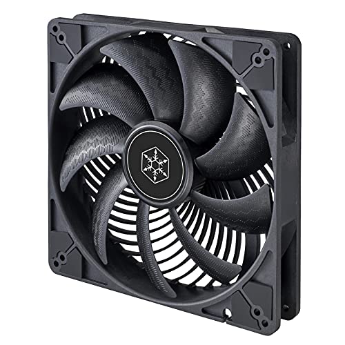 SilverStone Technology Air Pentrator 184i PRO, Verbesserter PWM-gesteuerter 180-mm-Lüfter mit Luftkanalisierung, SST-AP184i-PRO, schwarz von SilverStone Technology