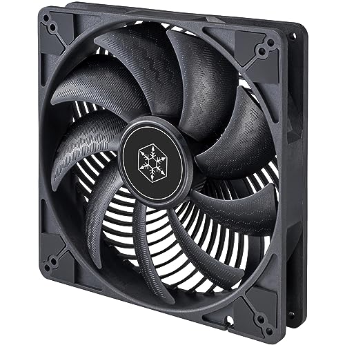 SilverStone Technology Air Pentrator 184i PRO, Verbesserter PWM-gesteuerter 180-mm-Lüfter mit Luftkanalisierung, SST-AP184i-PRO, schwarz von SilverStone