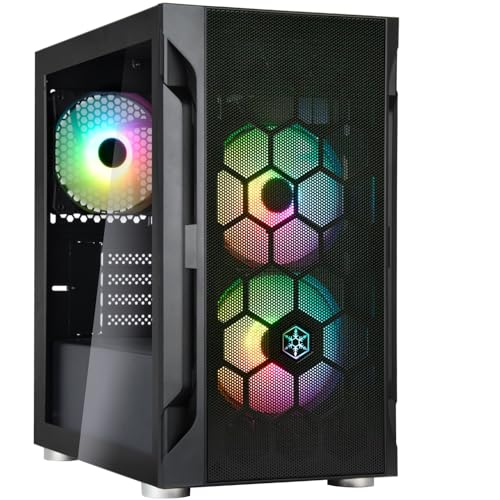 SilverStone Technology FARA H1M PRO, Stilvolles und markantes Micro-ATX-Gaming-Gehäuse mit ARGB-Beleuchtung, SST-FAH1MB-PRO von SilverStone