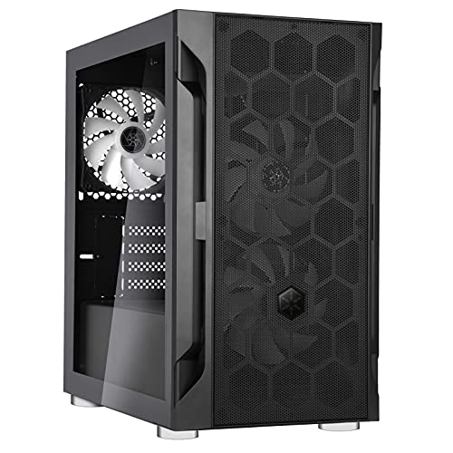 SilverStone Technology FARA H1M PRO, Stilvolles und markantes Micro-ATX-Gaming-Gehäuse mit ARGB-Beleuchtung, SST-FAH1MB-PRO von SilverStone Technology