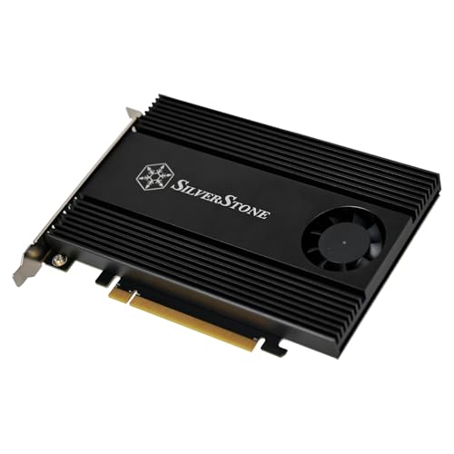 Silverstone SST-ECM40, Adapterkarte PCIe 4.0 x16 zu 4 x M.2 NVMe SSD, M.2 (NGFF) M Key von SilverStone