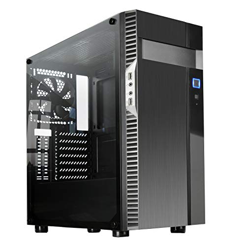 Silverstone SST-PS14B-E - Precision Towerr ATX Computergehäuse, Seitenteil aus gehärtendem Rauchglas, schwarz von SilverStone Technology