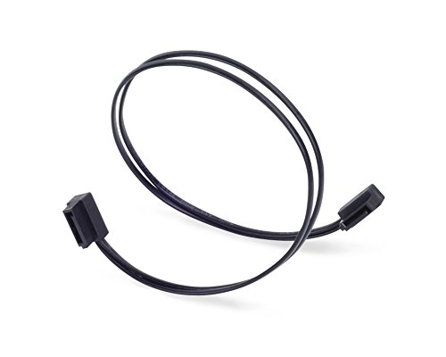 SilverStone Technology CP11B-300 300 mm Ultradünnes 6 Gb/s seitliches 90-Grad-SATA-Kabel mit benutzerdefinierten Low-Profile-Steckern, SST-CP11B-300 von SilverStone