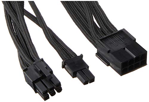 SilverStone Tek ummanteltes Verlängerungskabel mit 1 x 8-poligen auf PCI-E 8-poligen Stecker (PP07-PCIB) von SilverStone