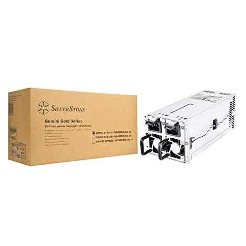 Silverstone GM600-2UG-V2 - Gemini Serie, Cybenetics Gold 600W Redundantes 2HE-Netzteil von SilverStone