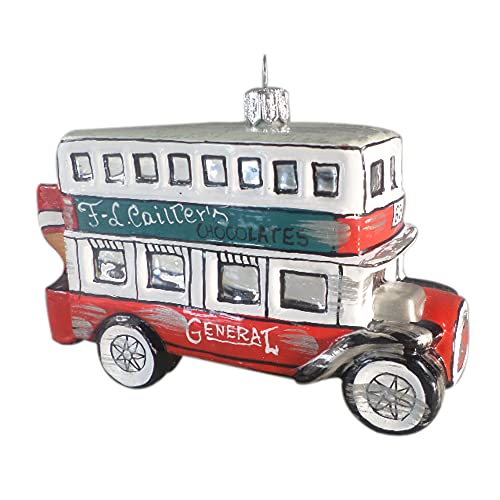 Silverado Christmas Ornament Made of Glass, Vintage Double Decker von Silverado