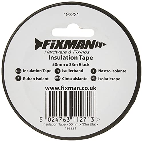 Fixman 192221 Isolierband 50mm x 33m, schwarz von Fixman