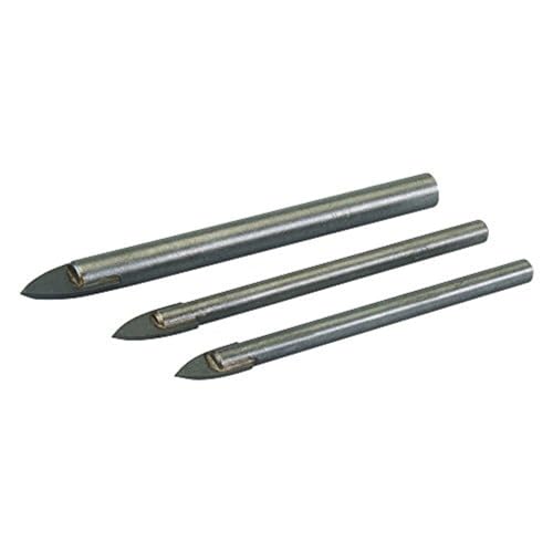 Silverline 217584 Glas- und Fliesenbohrer, 3-tlg. Satz 5, 6 u. 8 mm von Silverline