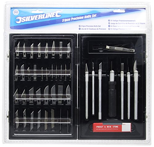 Silverline 251239 Hobbymesser, 51-tlg. Satz 51-tlg. von Silverline