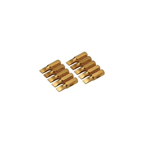 Silverline 260327 Schraubendreher-Gold-Bits, 10er-Pckg. Schlitz 5 mm von Silverline