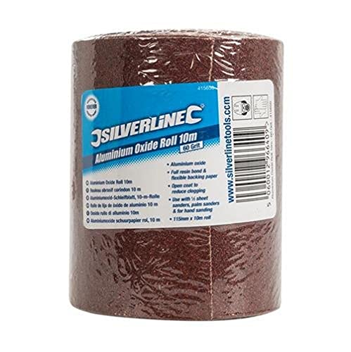 Silverline 415650 Korund-Schleifblatt, 10-m-Rolle 10 m, 60er-Körnung Silverline 415650 Korund-Schleifblatt, 10-m-Rolle 10 m, 60er-Körnung von Silverline